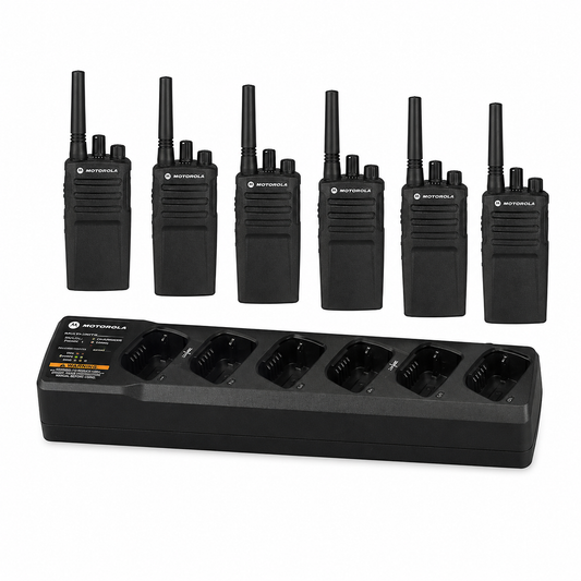 Motorola XT420 Six Pack with Multi Unit Chargers PMR446 License Free Radio